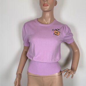 Unique Vintage pusheen the cat Lavender pumpkin Top
